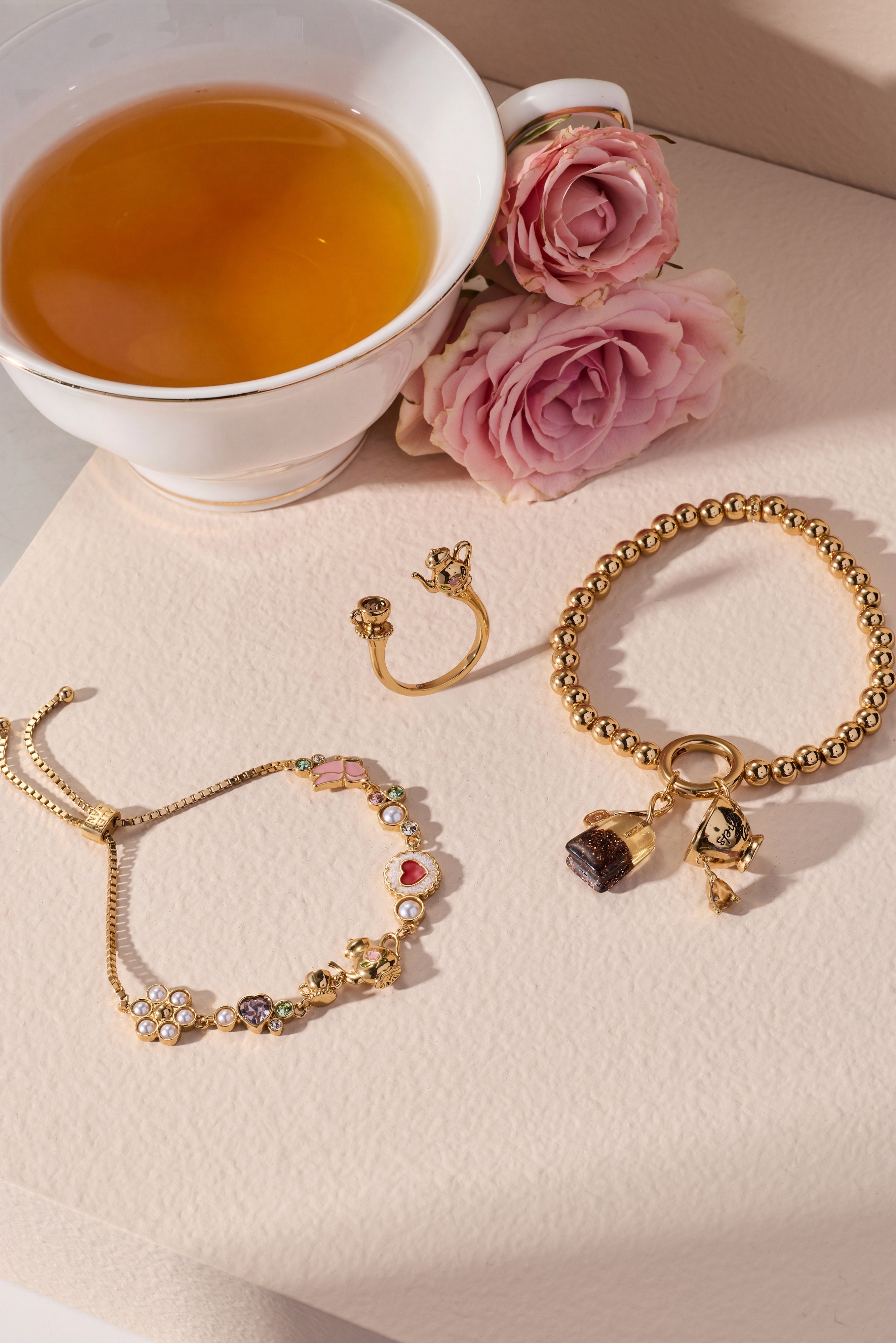 Tea Party Open Ring Gold | Alex and Ani