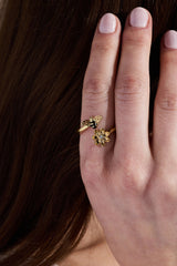 Bee & Daisy Wrap Ring Gold | Alex and Ani