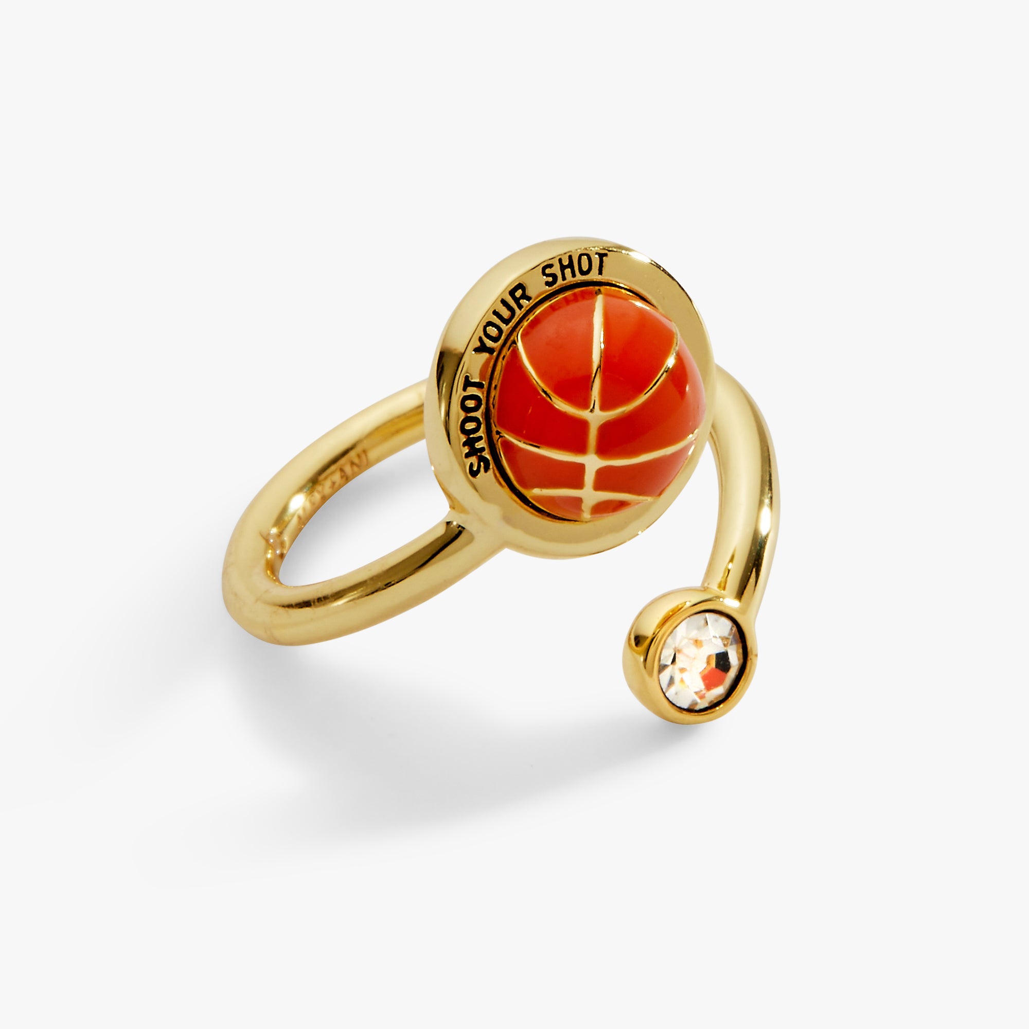 Basketball Open Fidget Ring Gold | Alex and Ani