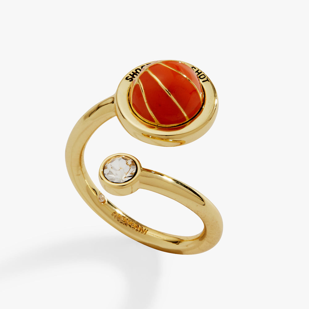 Basketball Open Fidget Ring Gold | Alex and Ani