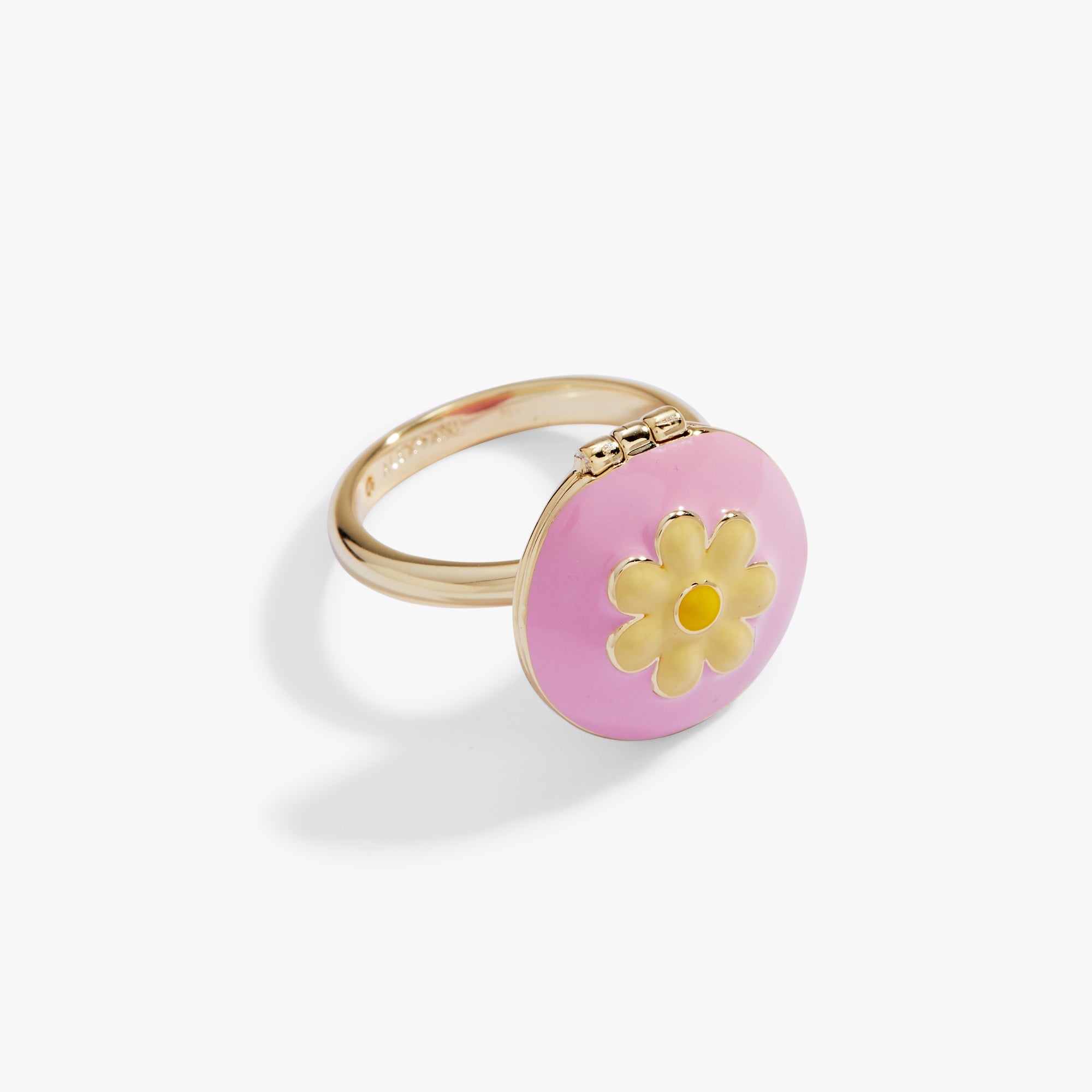 60s Hair Dryer Hair Dryer & Curler Locket Ring Gold | Alex and Ani