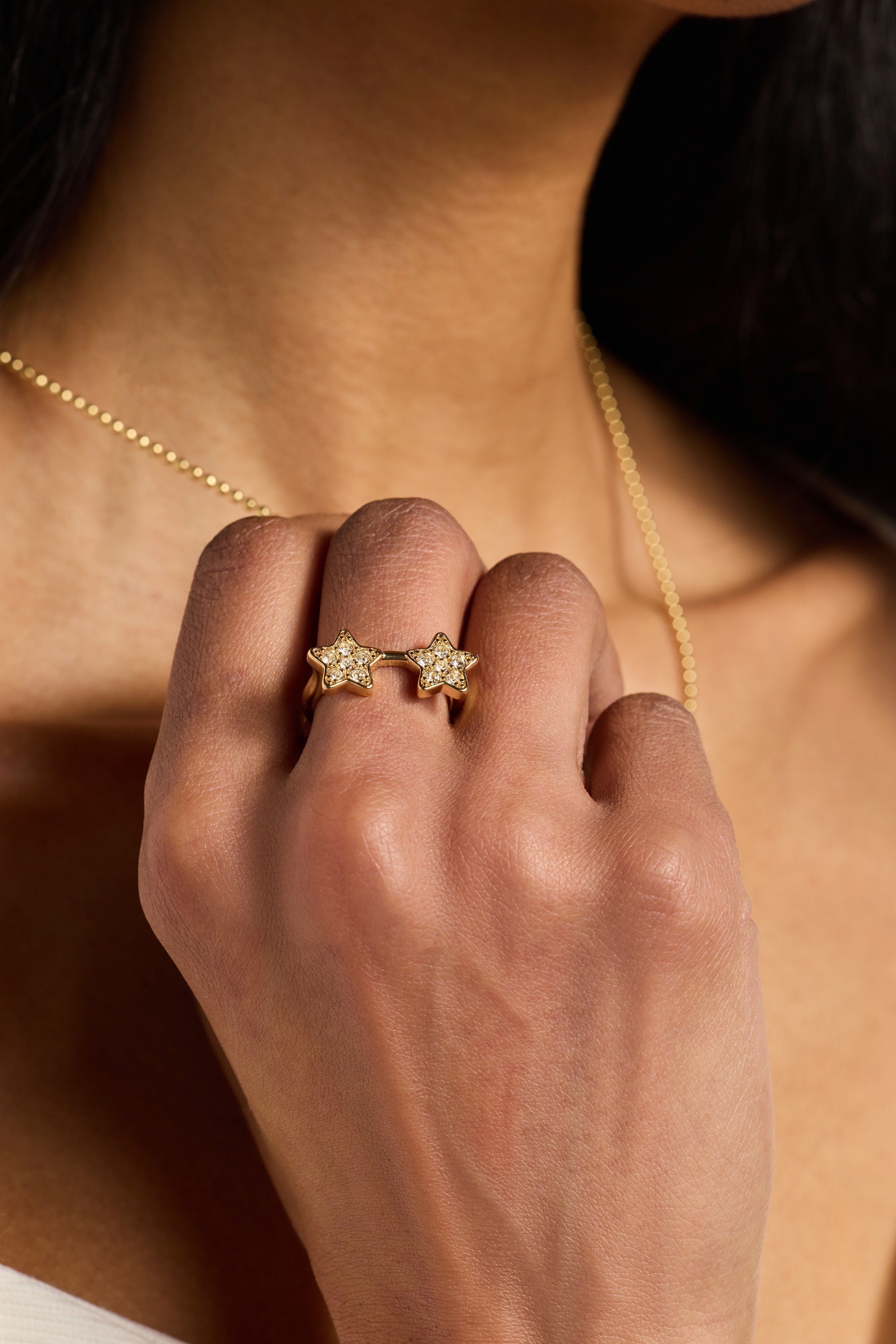 70s Star Glasses Ring Gold | Alex and Ani