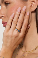 Evil Eye Fidget Spinner Ring Gold | Alex and Ani