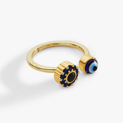 Evil Eye Fidget Spinner Ring Gold | Alex and Ani