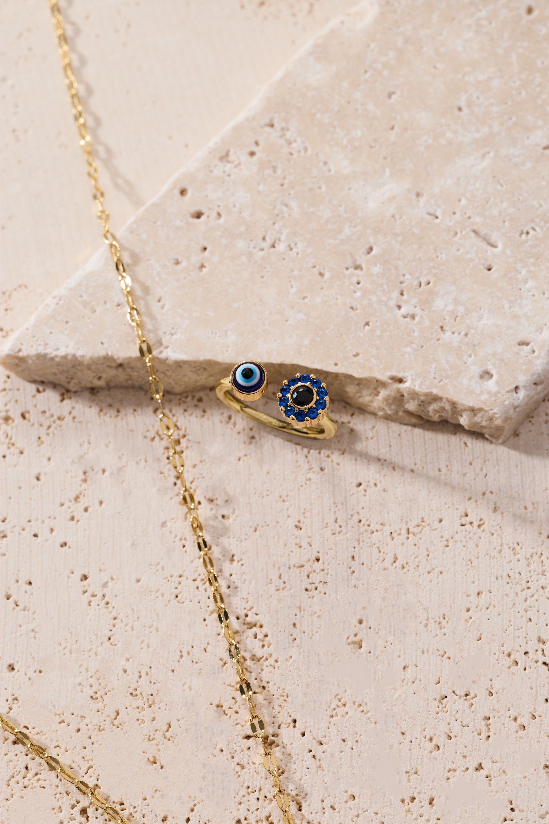 Evil Eye Fidget Spinner Ring Gold | Alex and Ani