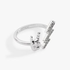 80s Rock Star Open Ring Silver | Alex and Ani