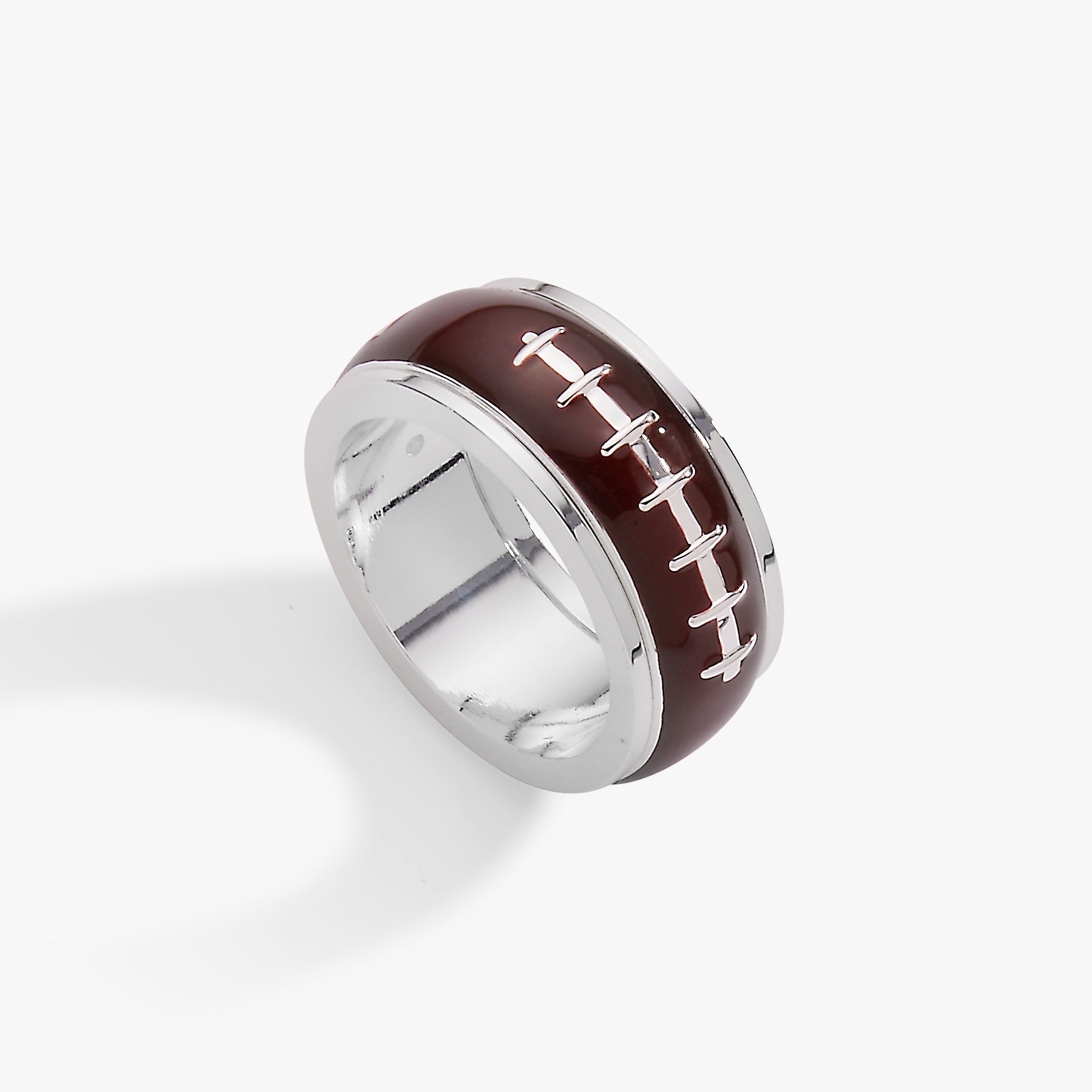 Football Fidget Ring Silver | Alex and Ani