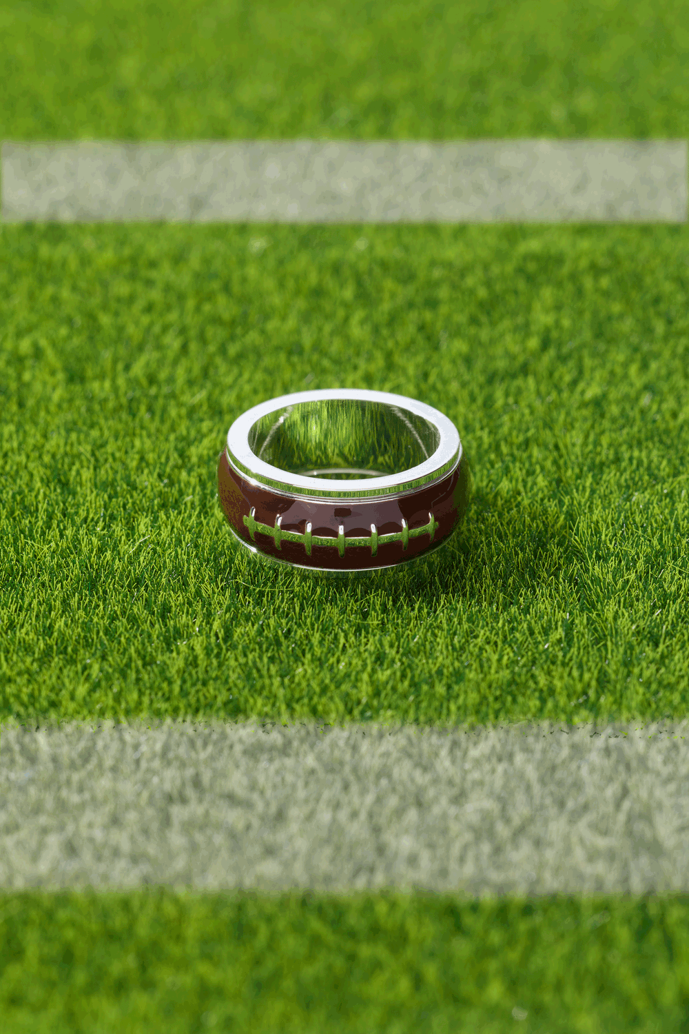 Football Fidget Ring Silver | Alex and Ani