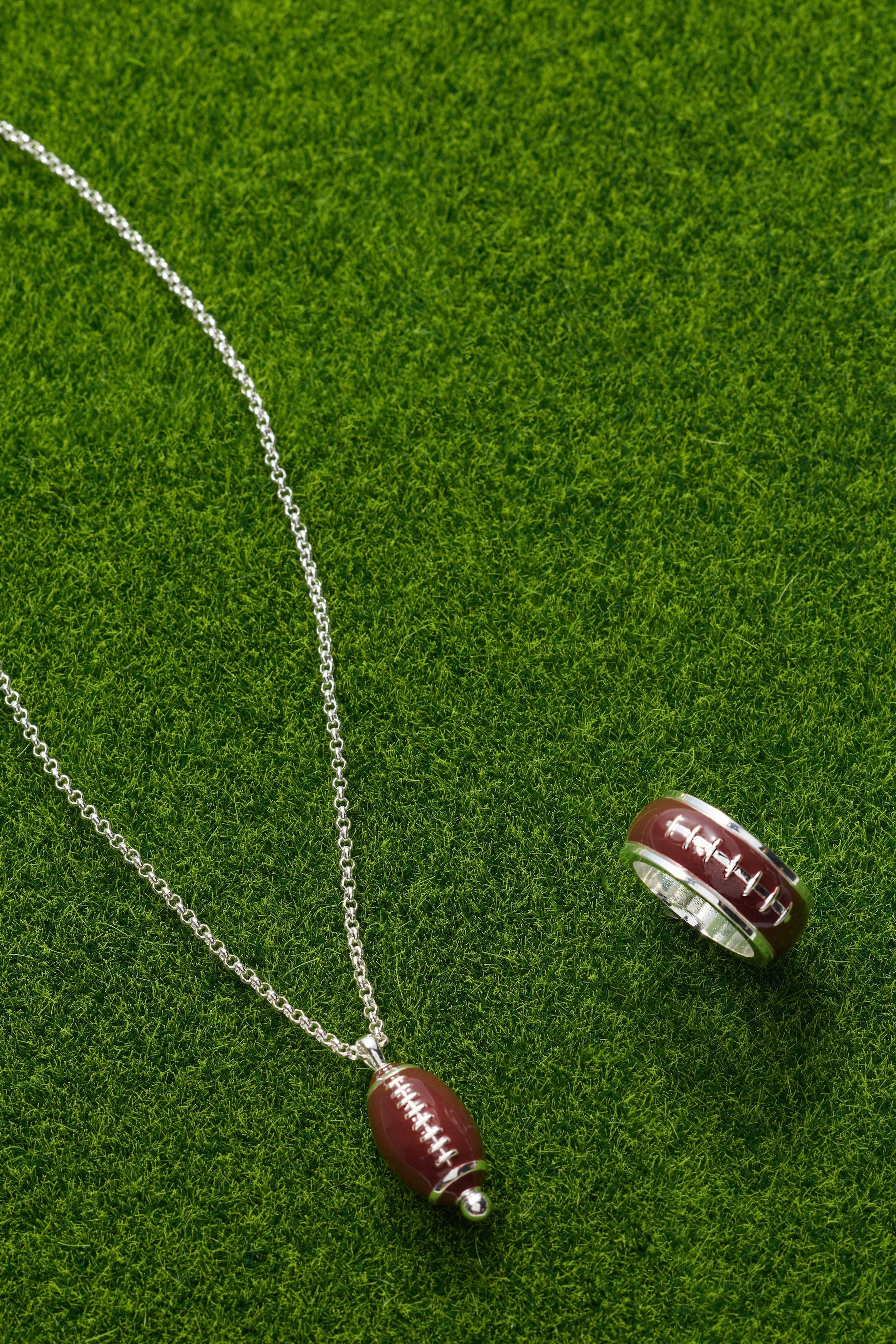 Football Fidget Ring Silver | Alex and Ani