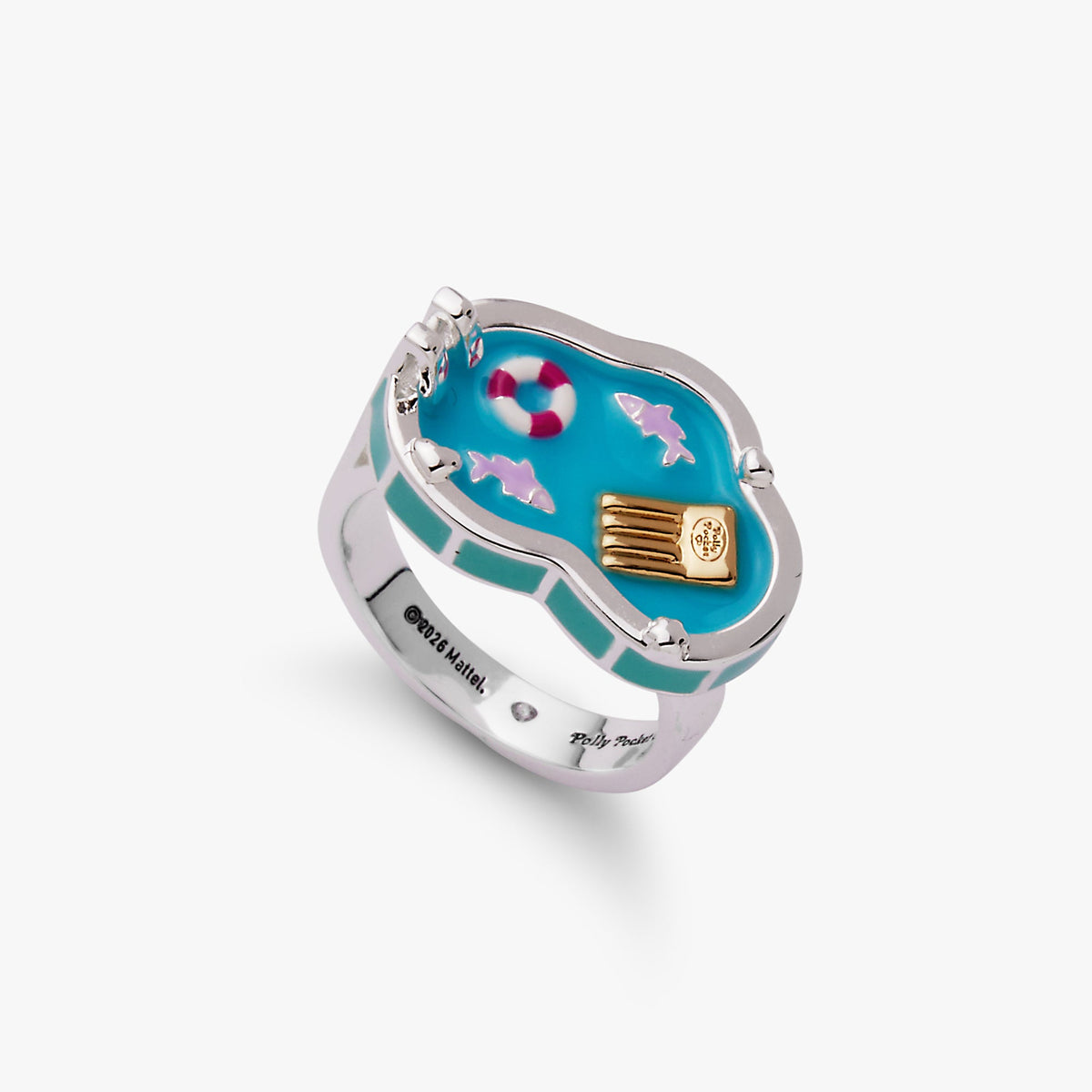 Polly Pocket™ Limited Edition Pool Party Ring Silver | Alex and Ani