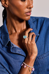 Polly Pocket™ Limited Edition Pool Party Ring Silver | Alex and Ani