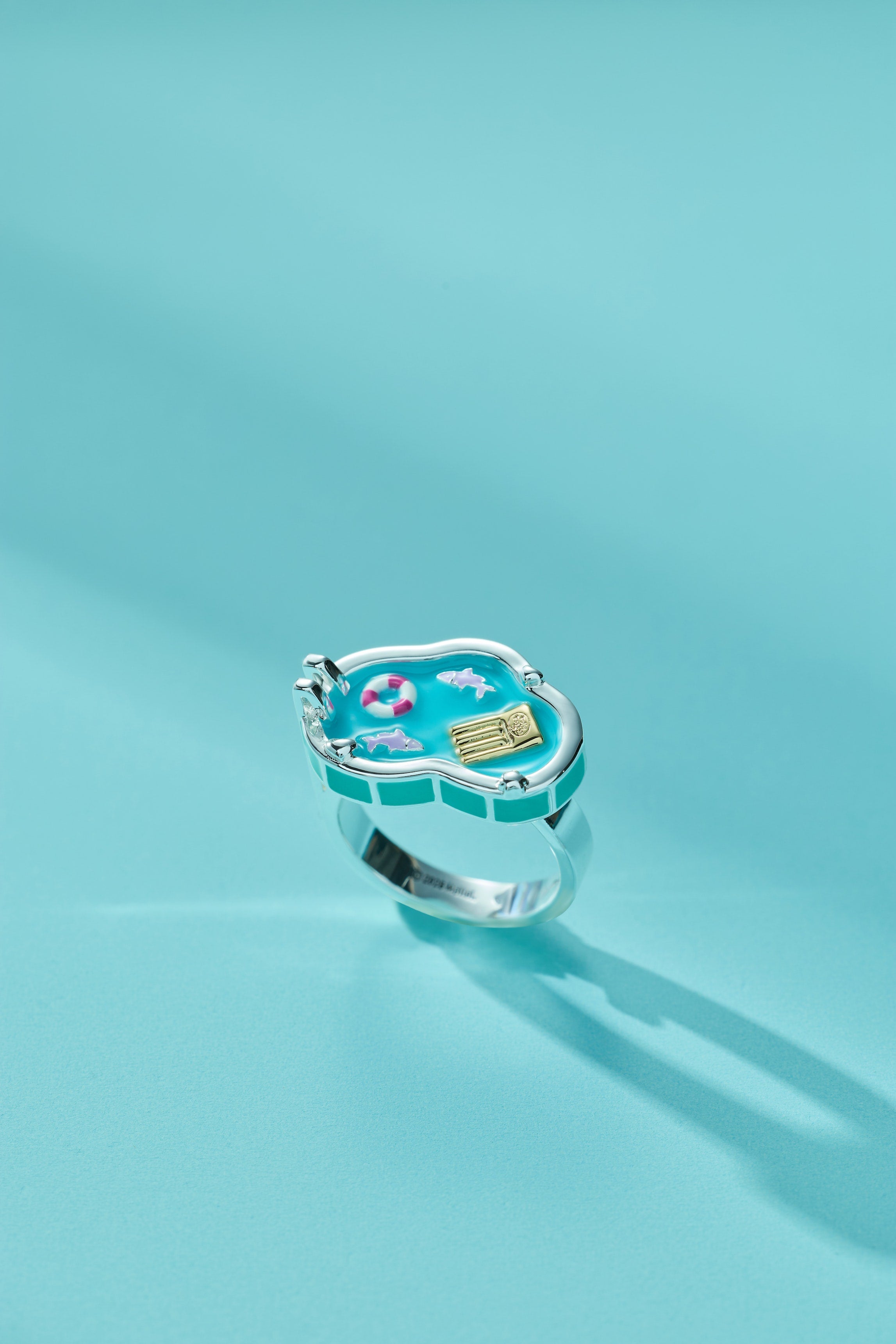 Polly Pocket™ Limited Edition Pool Party Ring Silver | Alex and Ani
