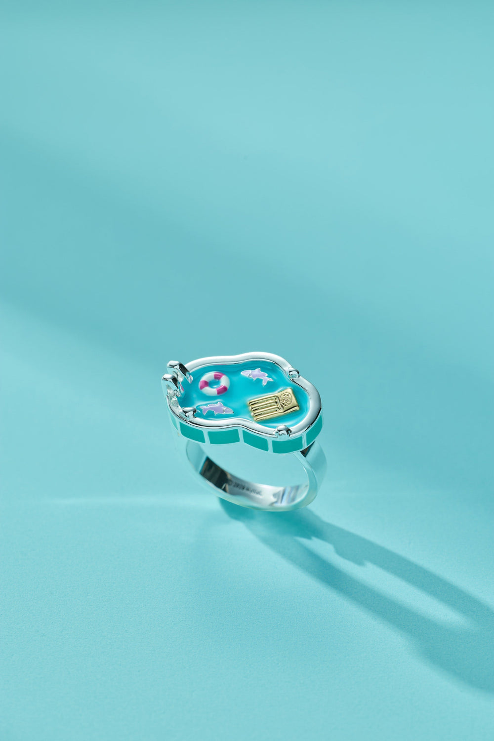 Polly Pocket™ Limited Edition Pool Party Ring Silver | Alex and Ani