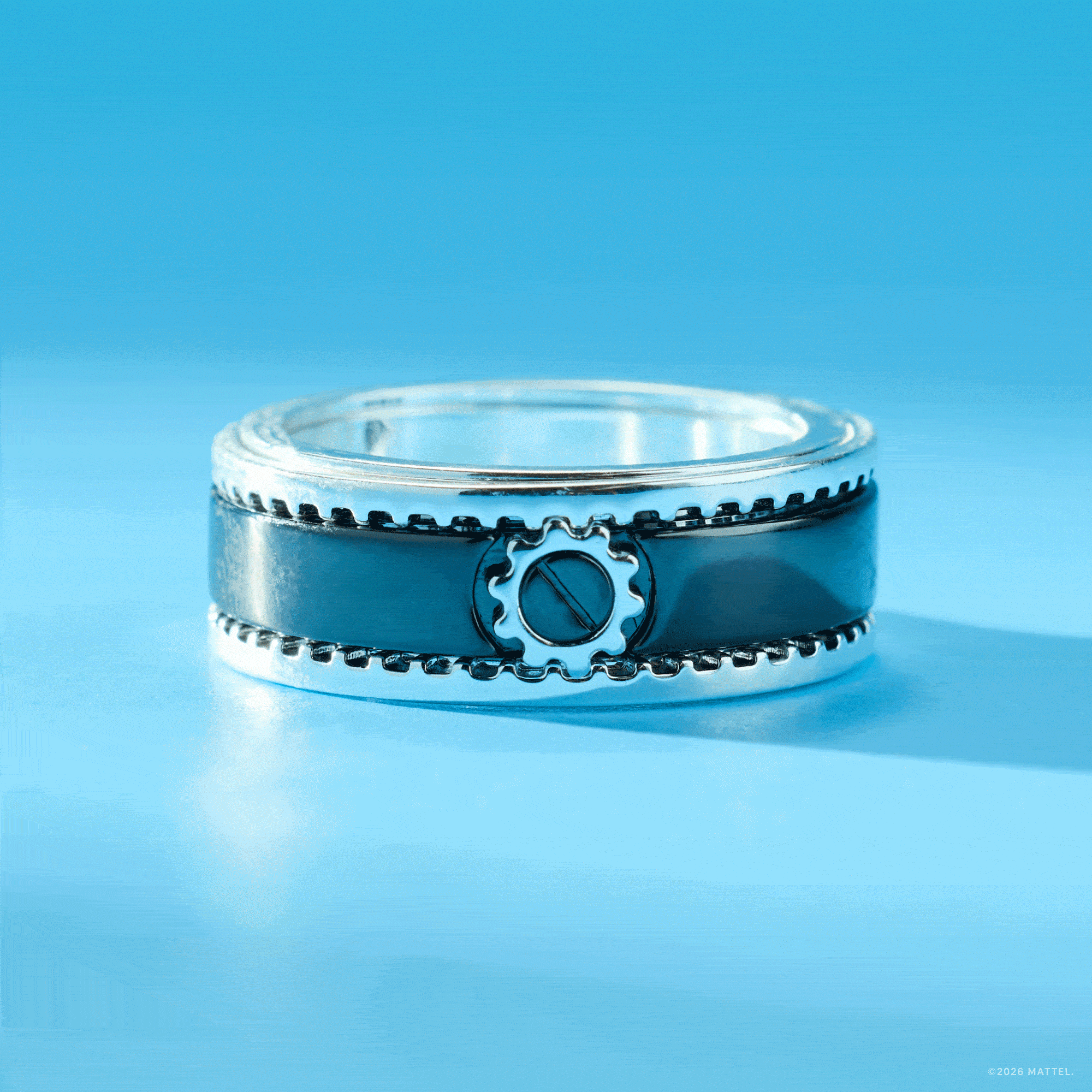 Hot Wheels™ Gear Fidget Spinner Ring Silver | Alex and Ani