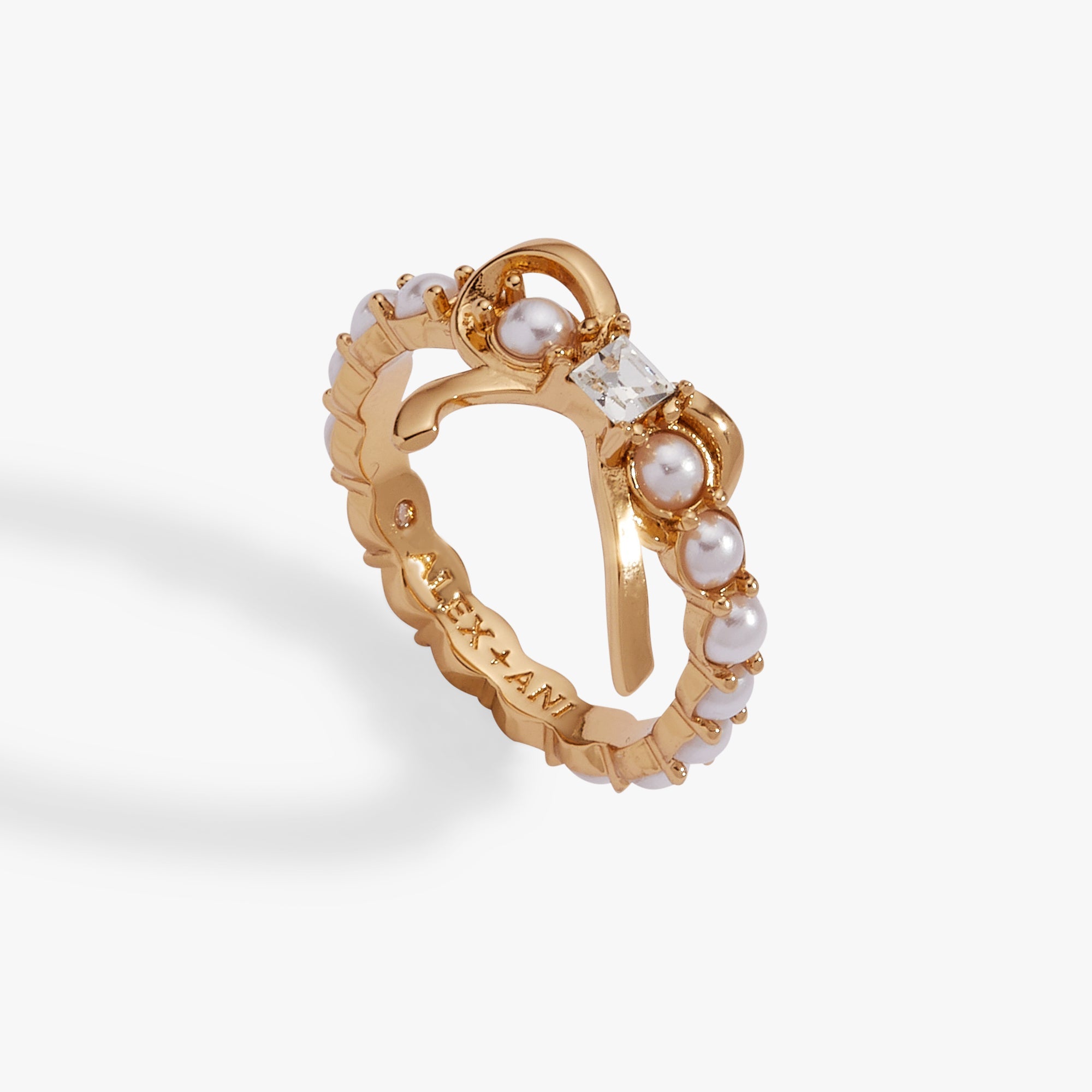 Pearl Coquette Ring Gold | Alex and Ani