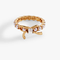 Pearl Coquette Ring Gold | Alex and Ani