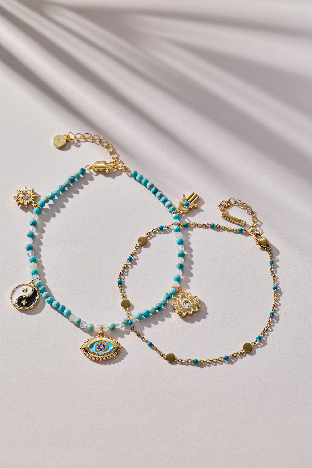 Healing Stone Charm Anklet Gold | Alex and Ani