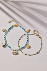 Healing Stone Charm Anklet Gold | Alex and Ani