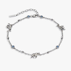 Elephant Inline Charm Anklet Stainless Steel Silver | Alex and Ani