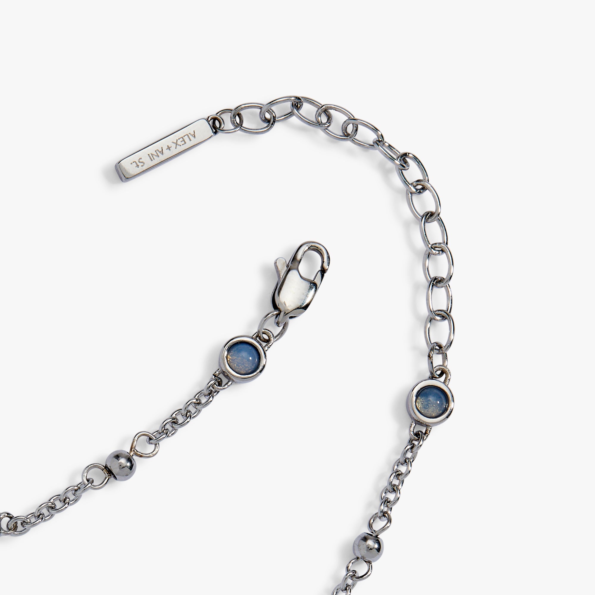 Elephant Inline Charm Anklet Stainless Steel Silver | Alex and Ani