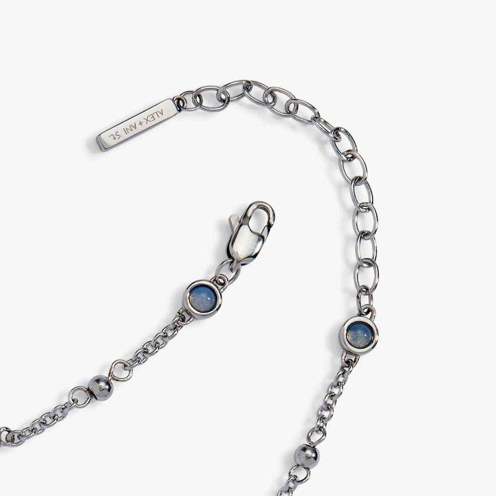 Elephant Inline Charm Anklet Stainless Steel Silver | Alex and Ani