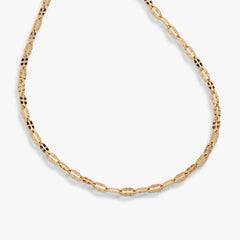 Multi Faceted Chain Anklet Stainless Steel Gold | Alex and Ani