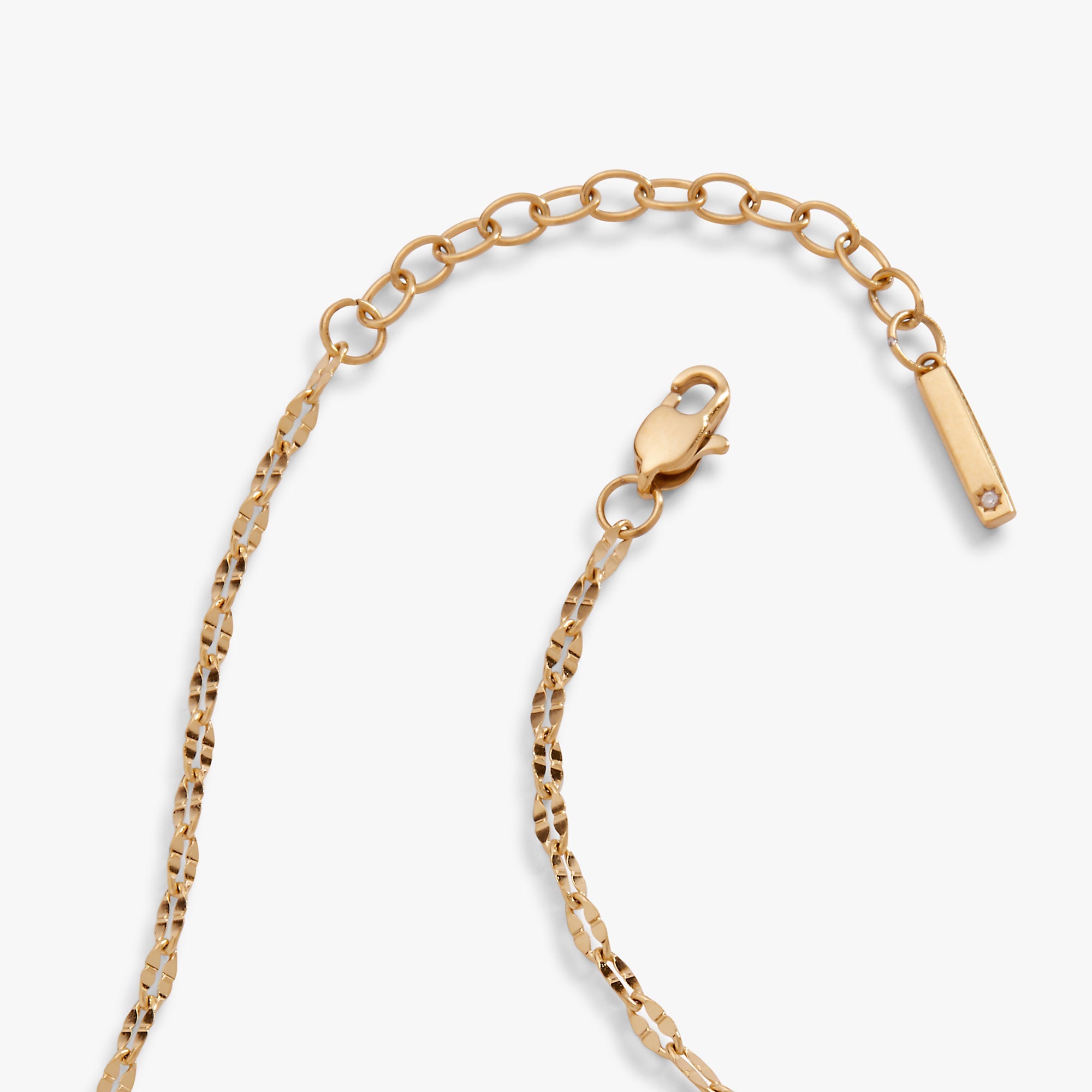Multi Faceted Chain Anklet Stainless Steel Gold | Alex and Ani