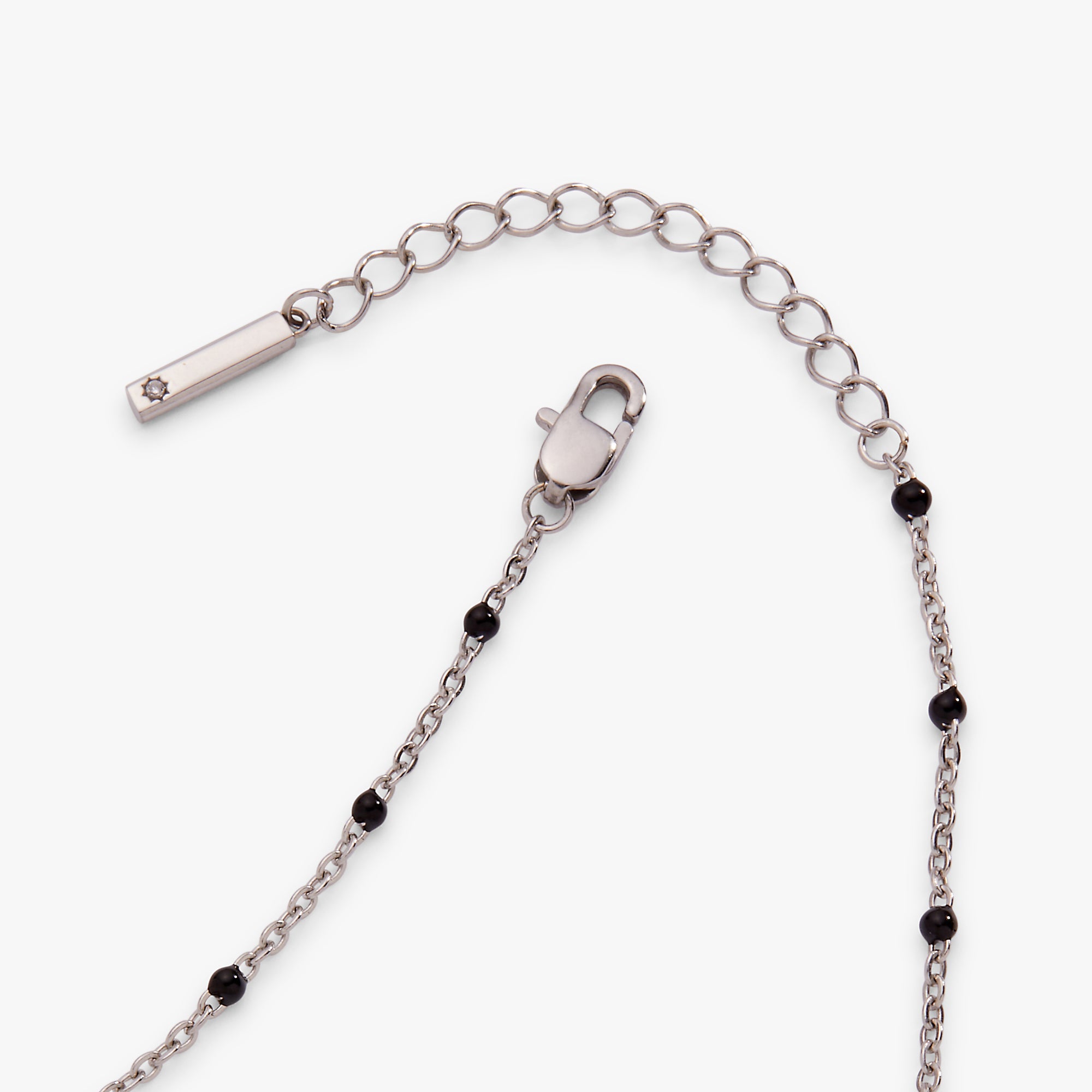 Black Enameled Chain Coin Station Anklet Stainless Steel Gold | Alex and Ani