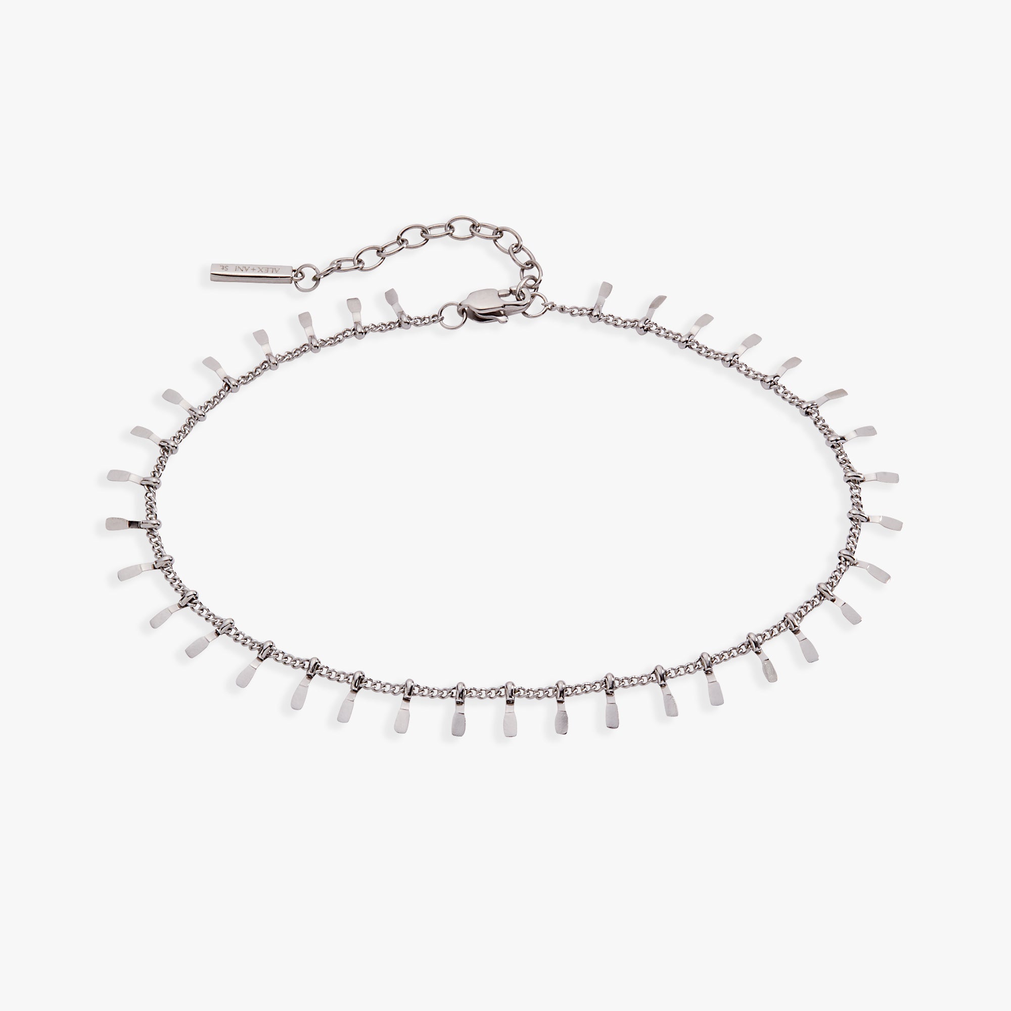 Paddle Tassel Chain Anklet Stainless Steel Gold | Alex and Ani