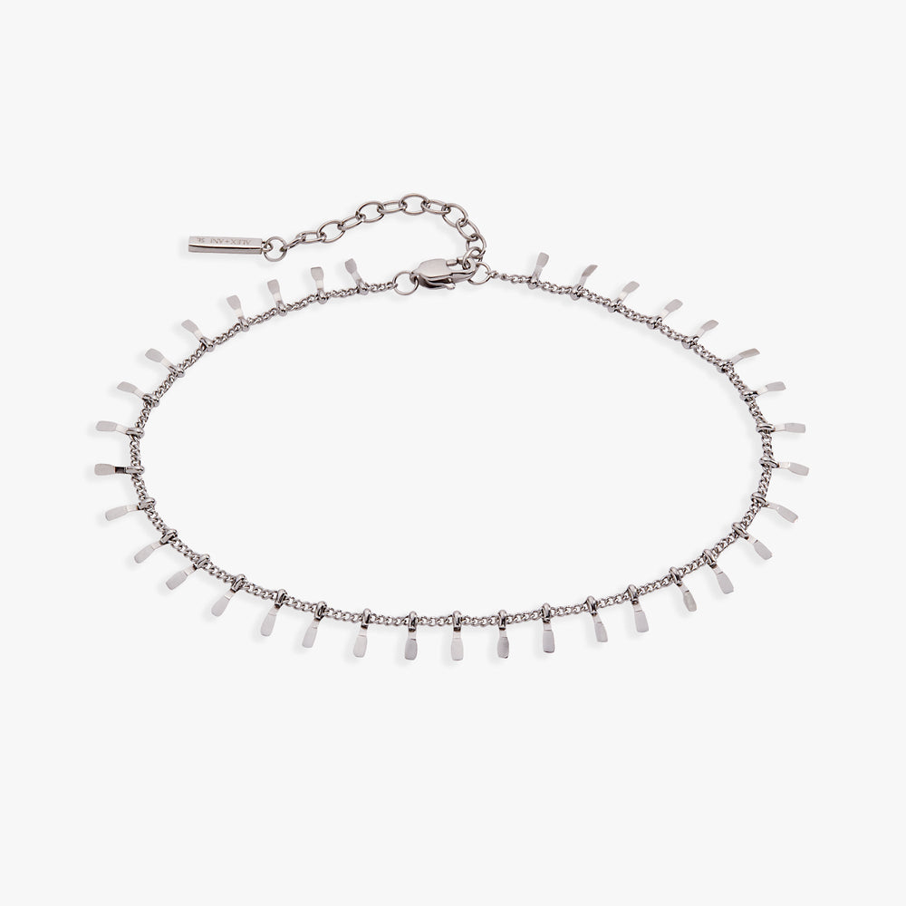 Paddle Tassel Chain Anklet Stainless Steel Gold | Alex and Ani