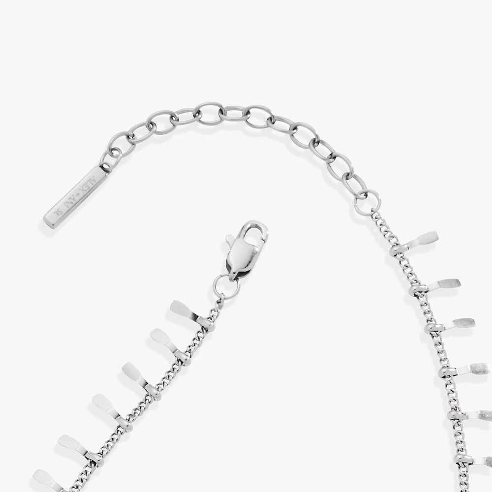 Paddle Tassel Chain Anklet Stainless Steel Gold | Alex and Ani