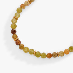 Green Ombre Semi-Precious Beaded Anklet Stainless Steel Gold | Alex and Ani