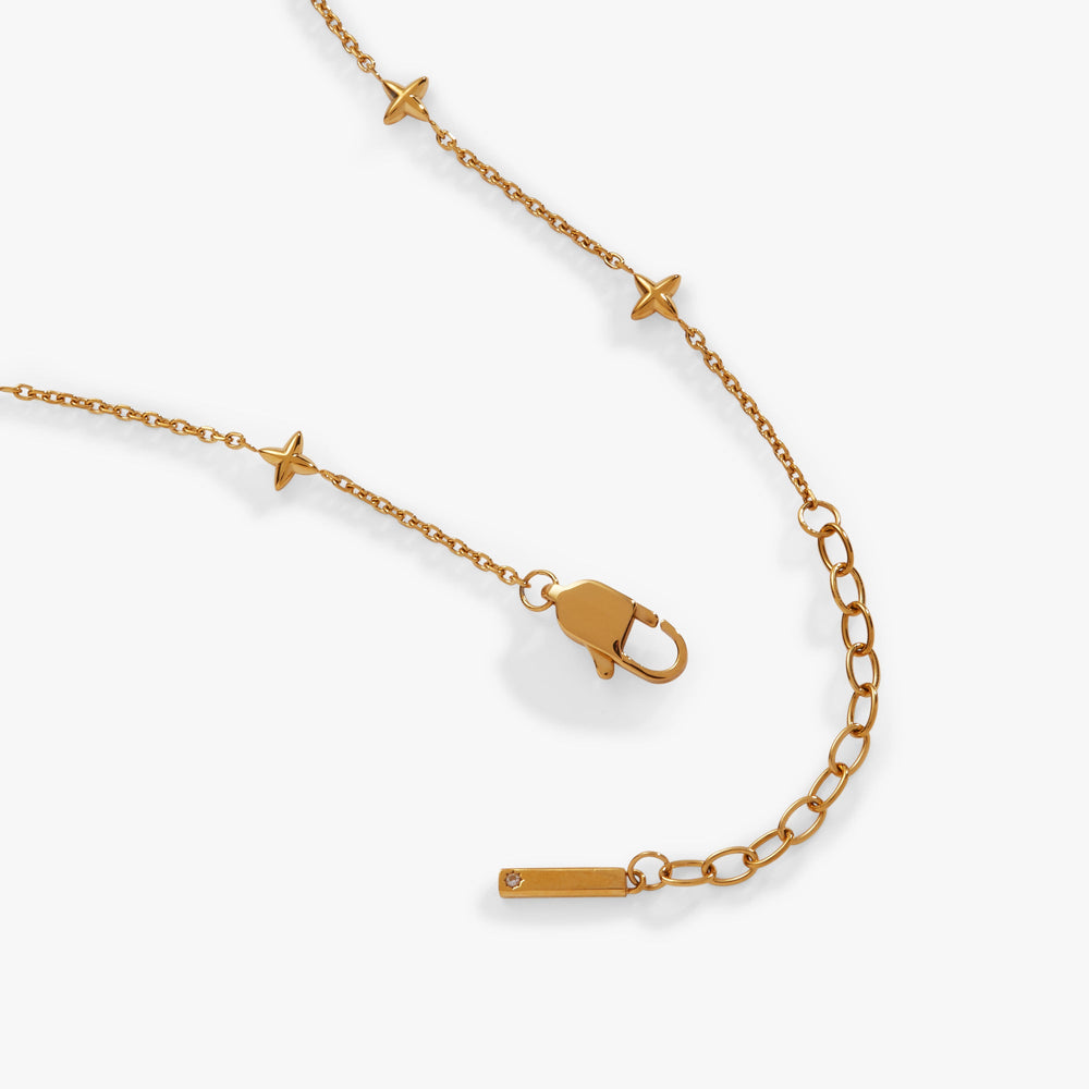 Logo Star Chain Anklet Stainless Steel Silver | Alex and Ani