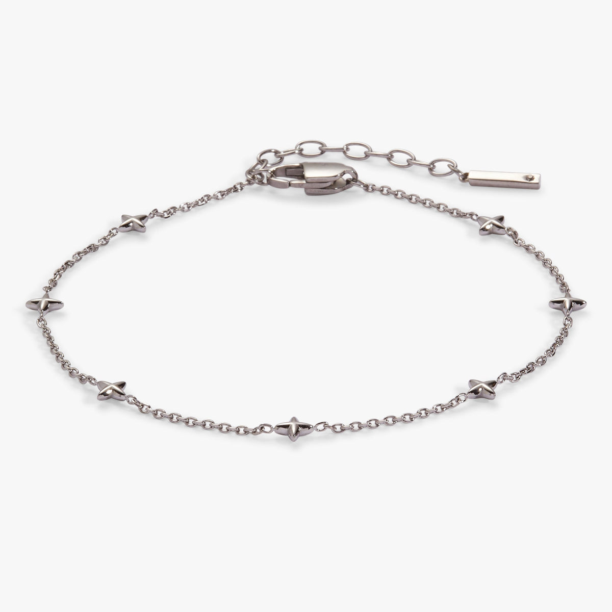 Logo Star Chain Anklet Stainless Steel Silver | Alex and Ani