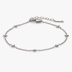 Logo Star Chain Anklet Stainless Steel Silver | Alex and Ani