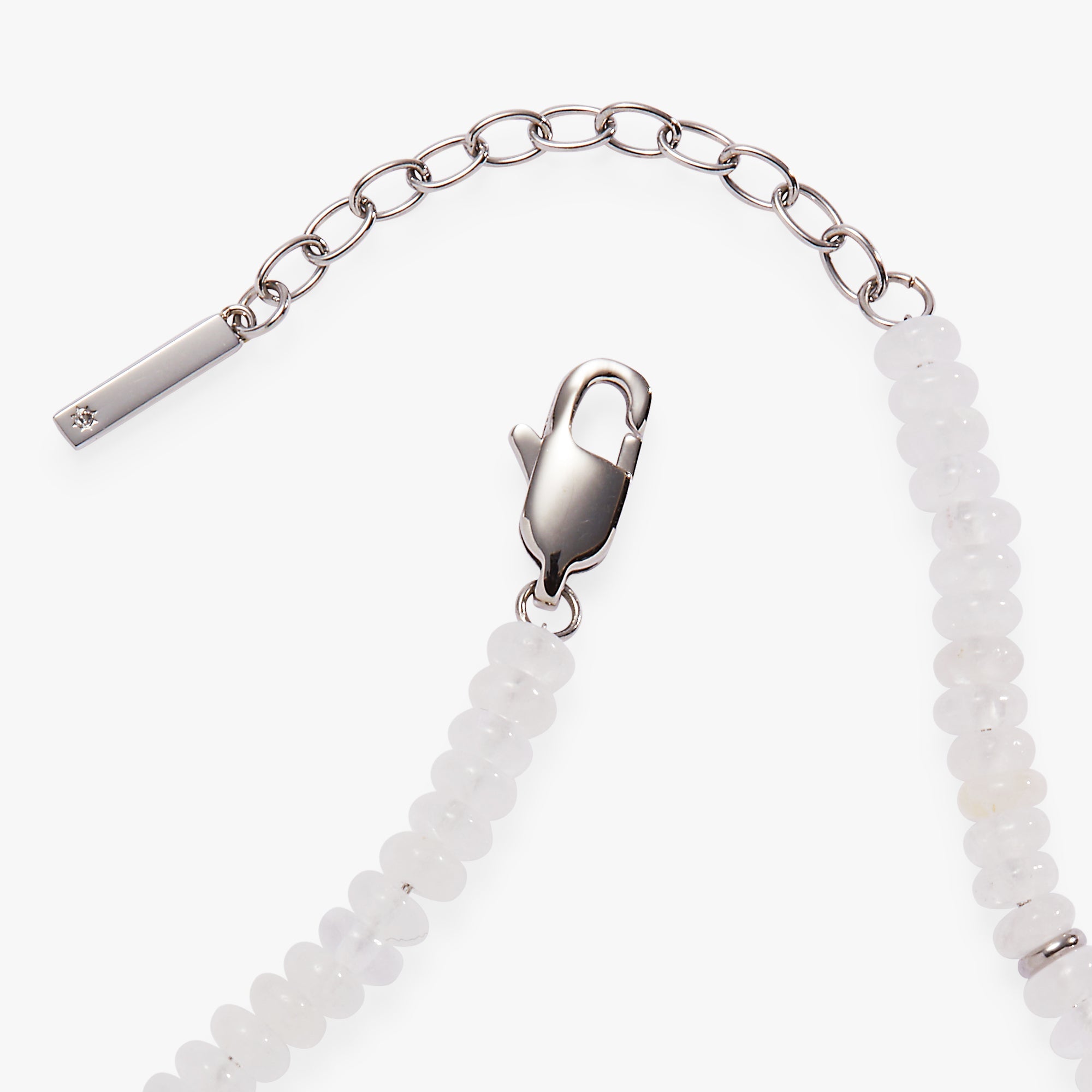 Clear Quartz Semi-Precious Beaded Anklet Stainless Steel Gold | Alex and Ani