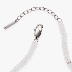 Clear Quartz Semi-Precious Beaded Anklet Stainless Steel Gold | Alex and Ani