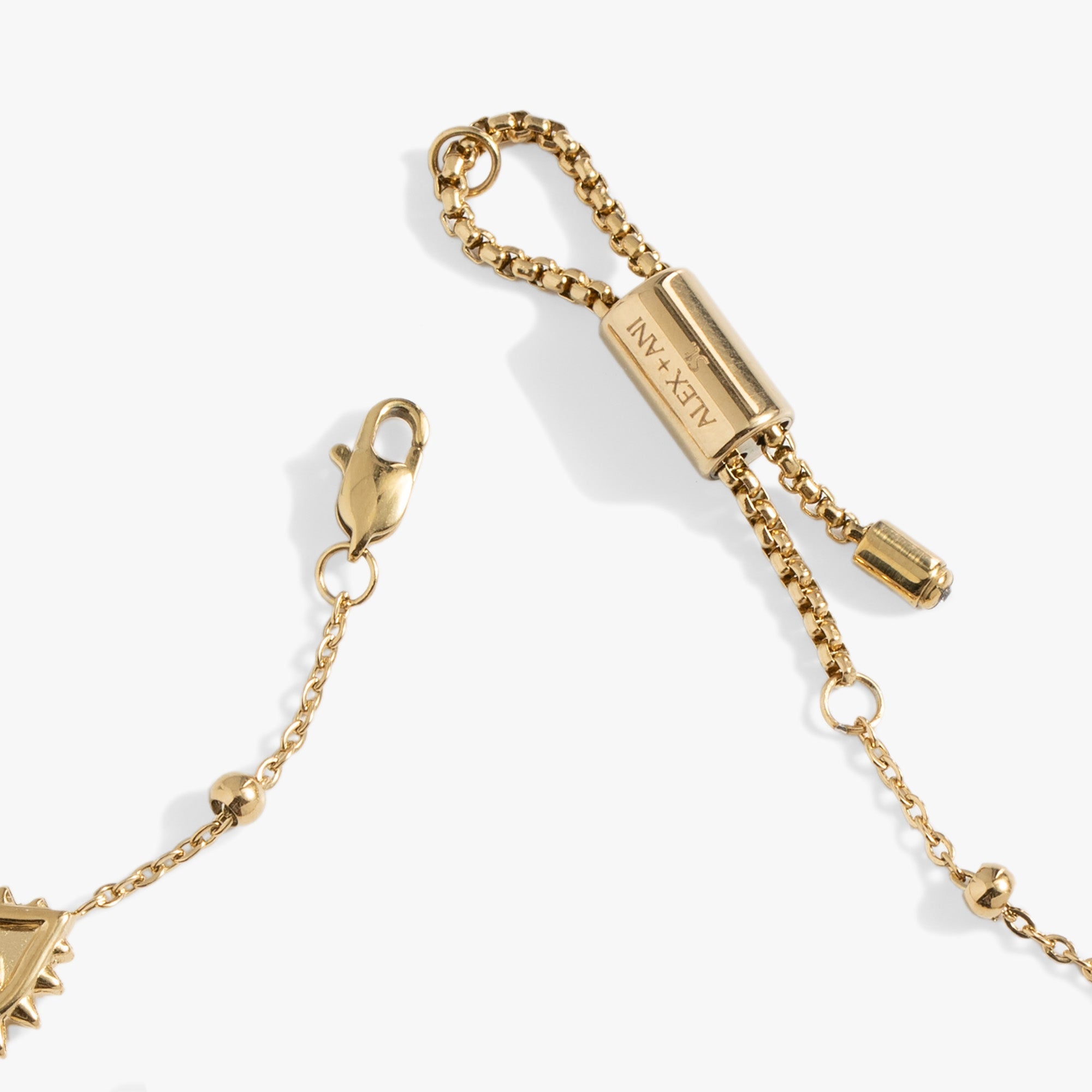 Evil Eye Crystal Anklet Stainless Steel Gold | Alex and Ani