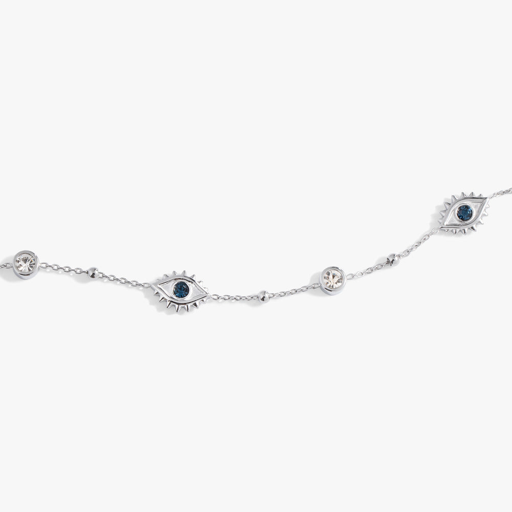 Evil Eye Crystal Anklet Stainless Steel Gold | Alex and Ani