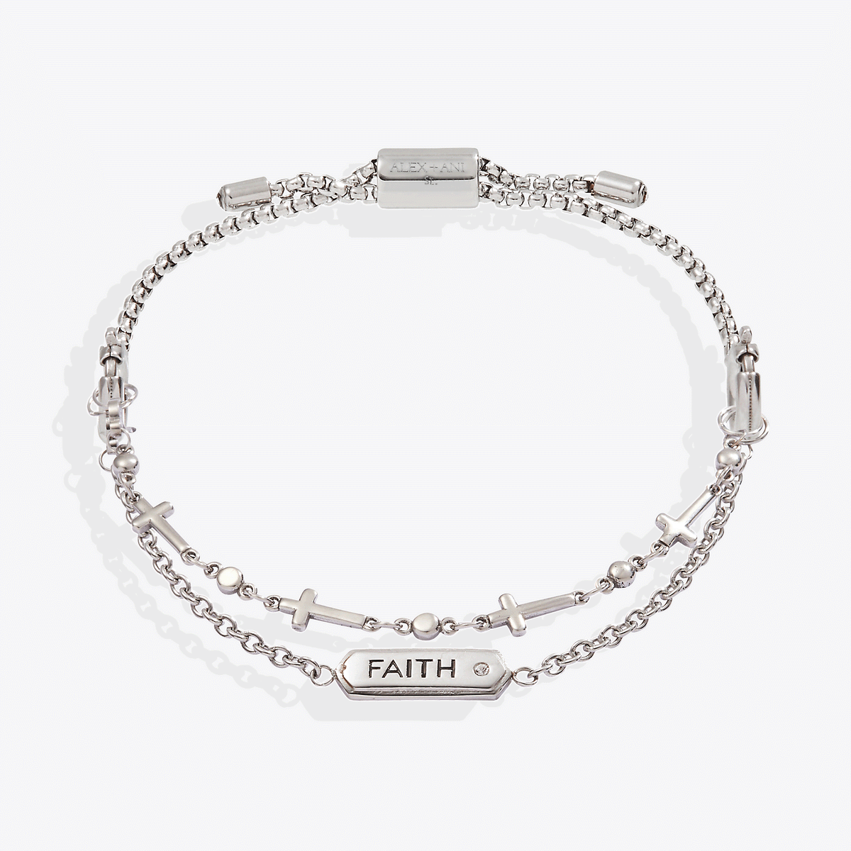 Faith Stranded™ Bracelet Set Stainless Steel Silver | Alex and Ani
