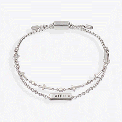 Faith Stranded™ Bracelet Set Stainless Steel Silver | Alex and Ani