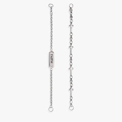 Faith Stranded™ Bracelet Set Stainless Steel Silver | Alex and Ani