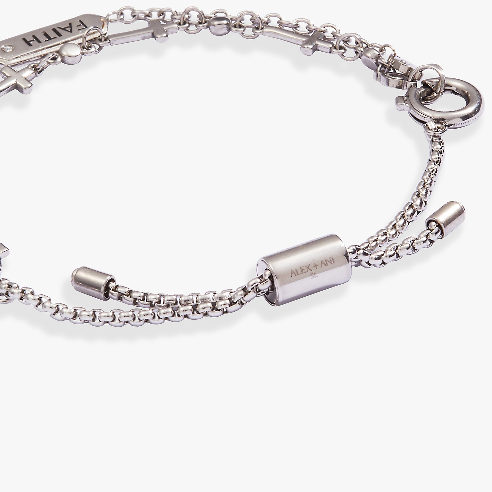 Faith Stranded™ Bracelet Set Stainless Steel Silver | Alex and Ani