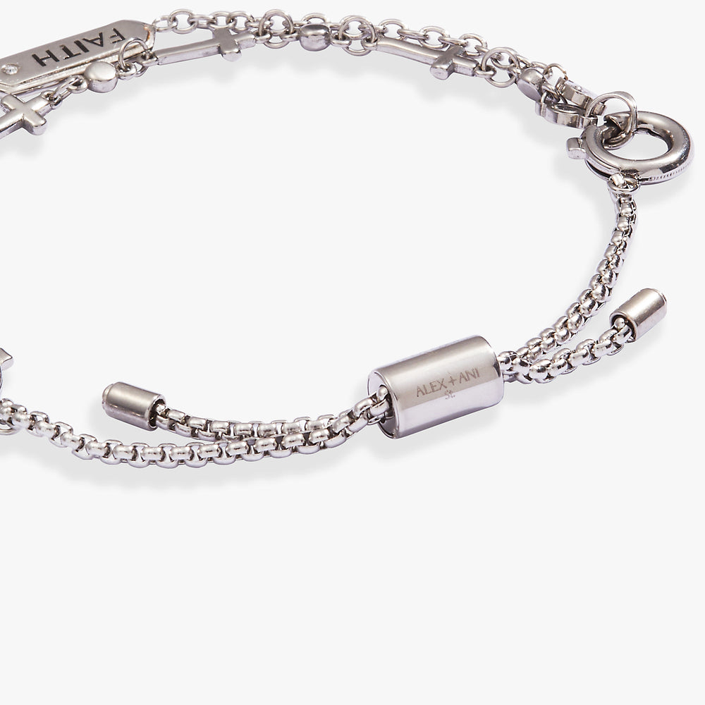 Faith Stranded™ Bracelet Set Stainless Steel Silver | Alex and Ani