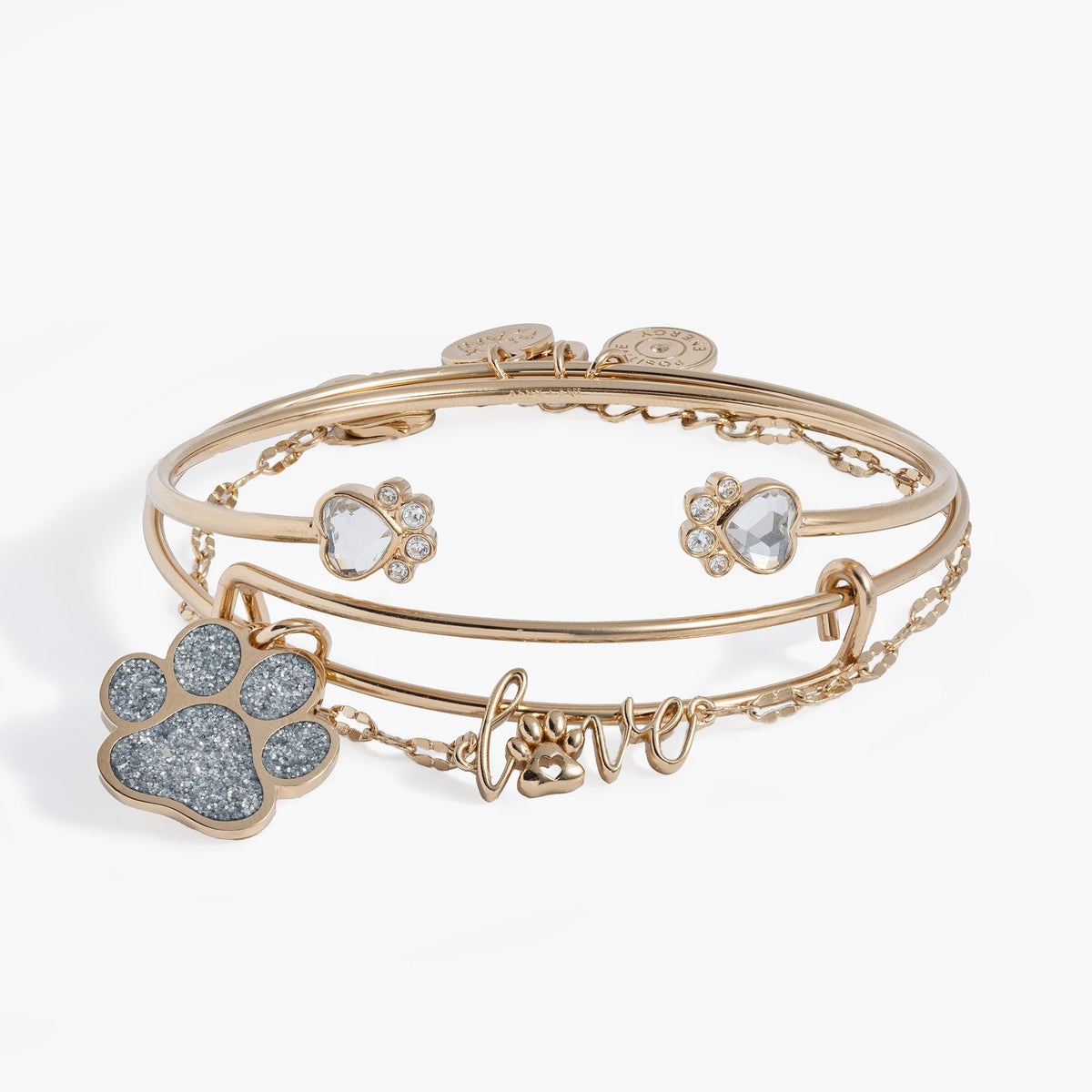 Paws of Love Bracelet Set Gold | Alex and Ani