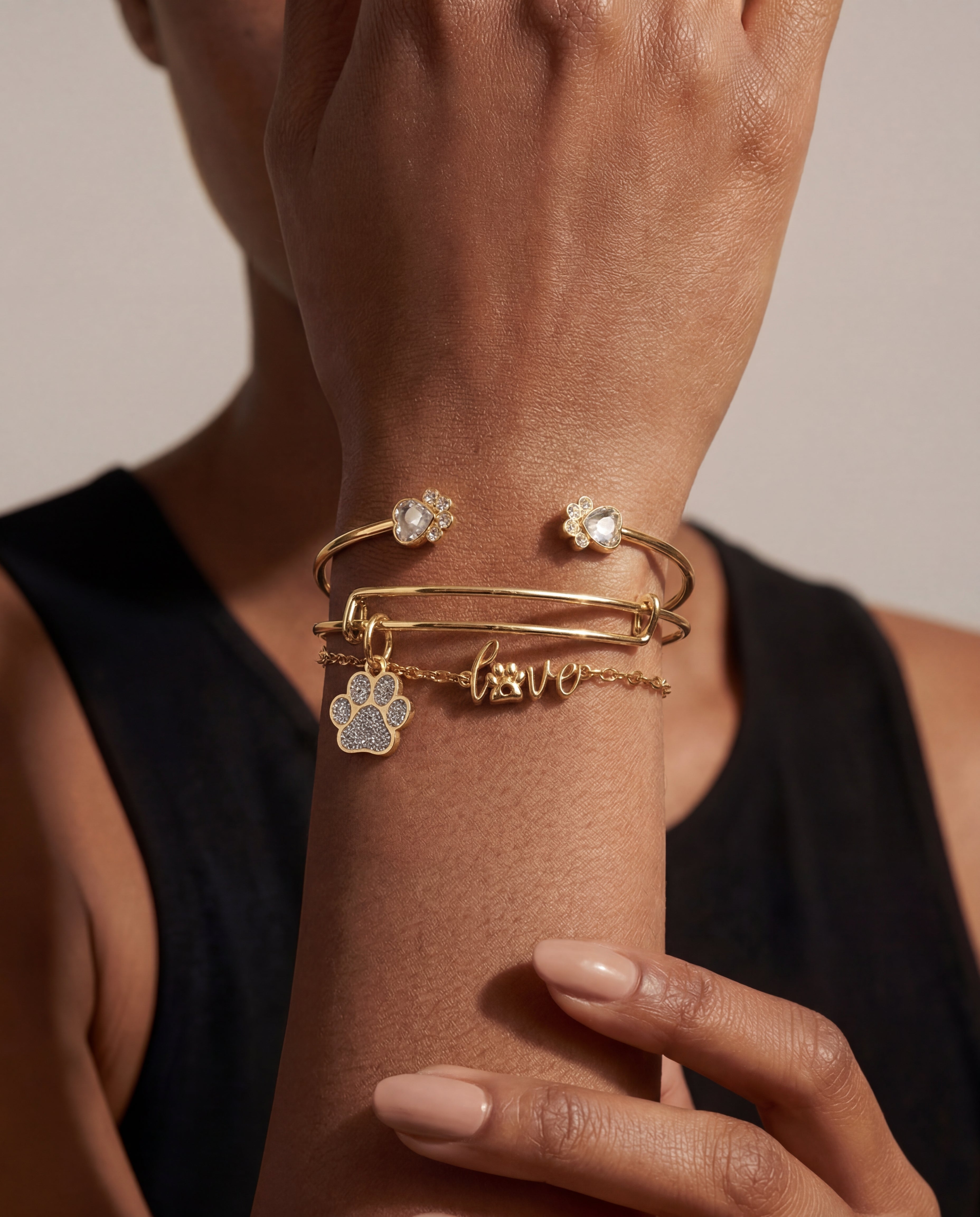 Paws of Love Bracelet Set Gold | Alex and Ani