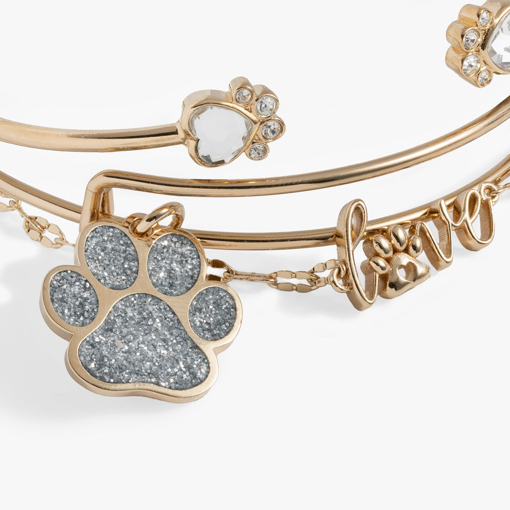 Paws of Love Bracelet Set Gold | Alex and Ani