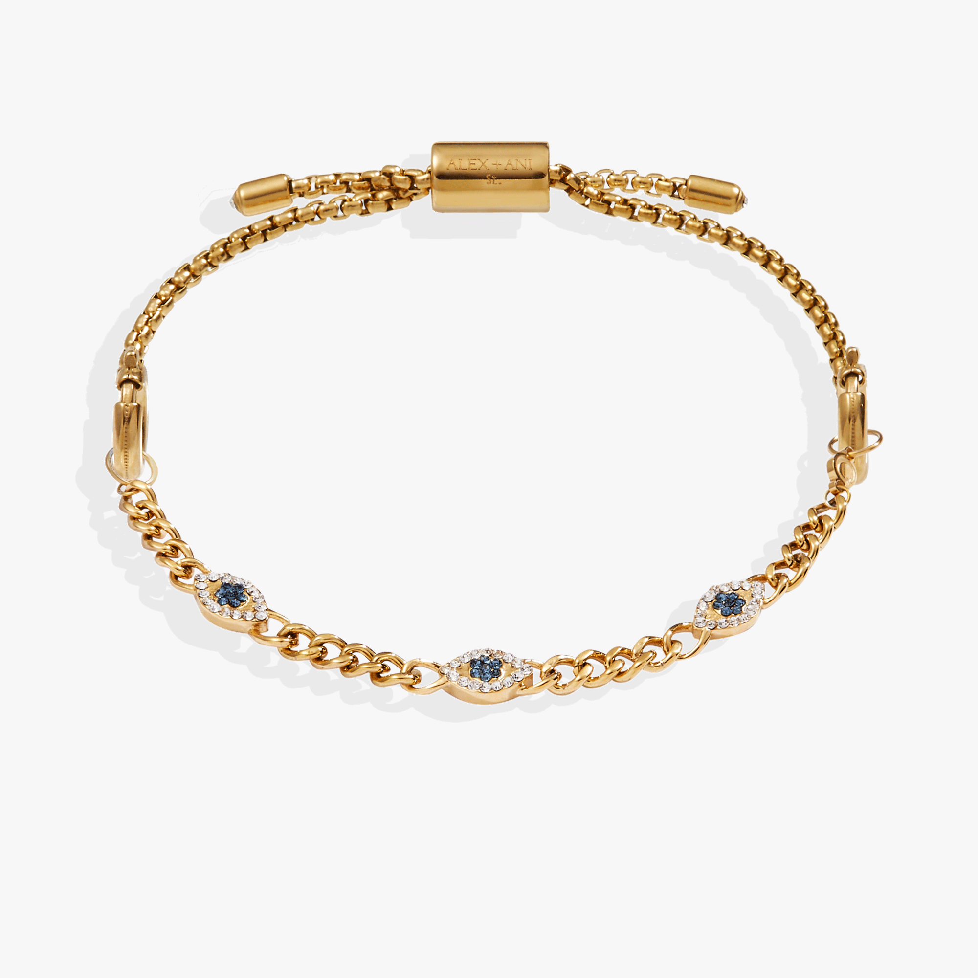 Evil Eye Stranded™ Bracelet Set Stainless Steel Gold | Alex and Ani