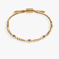 Evil Eye Stranded™ Bracelet Set Stainless Steel Gold | Alex and Ani
