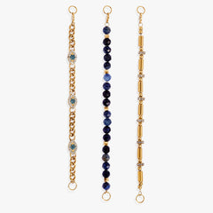 Evil Eye Stranded™ Bracelet Set Stainless Steel Gold | Alex and Ani